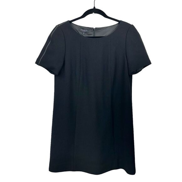 NWT Lafayette 148 Virgin Wool Black Mini Shift Dress, Size 2 - Picture 2 of 11
